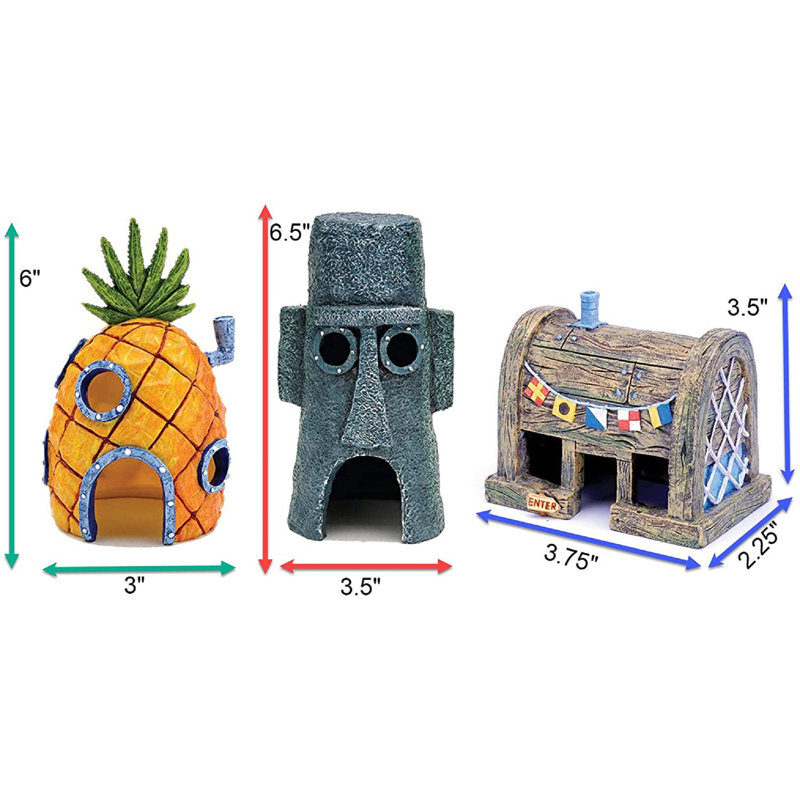 Penn Plax SpongeBob SquarePants 3Piece Aquarium Ornament Bundle Wayfair — free download